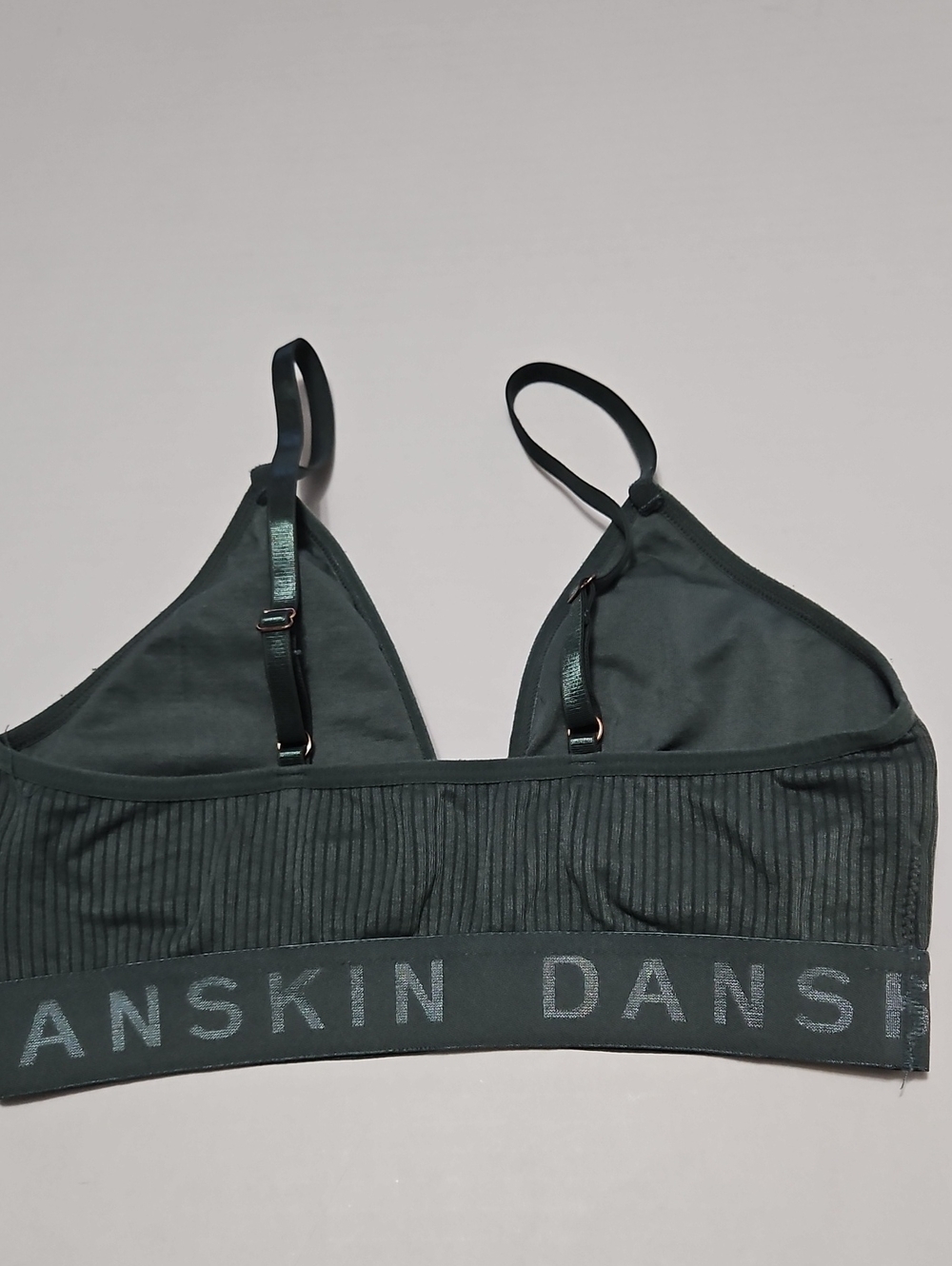 Danskin Ribbed Triangle Bralette — Deep Teal - Picture 2 of 7